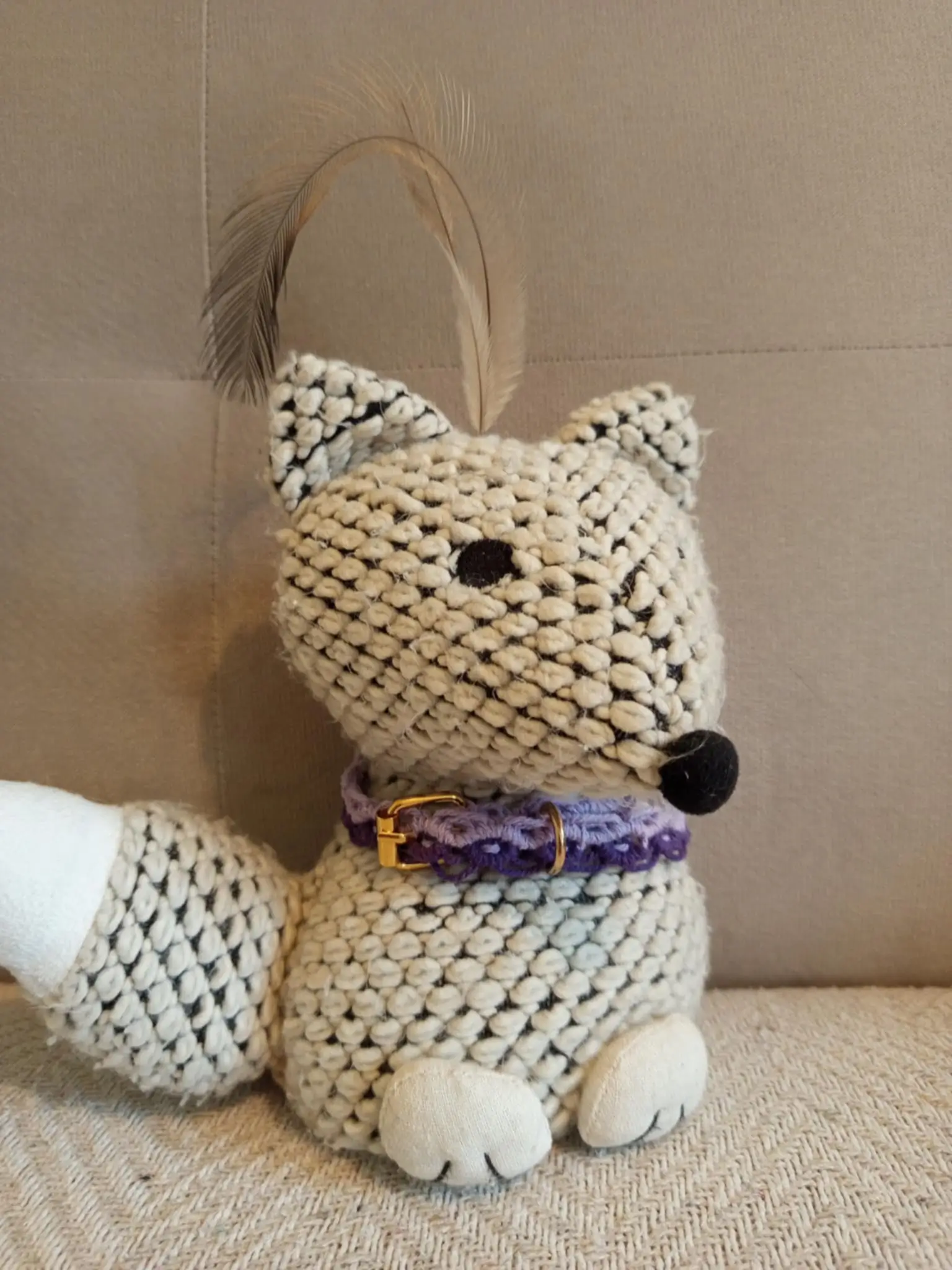 Collier modème Mini Hatchi mauve et violet
